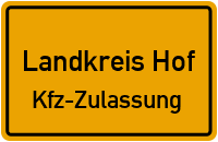 Zulassungstelle Landkreis Hof